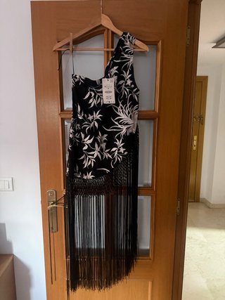 Vestido Mantón de Manila Negro