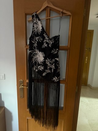 Vestido Mantón de Manila Negro