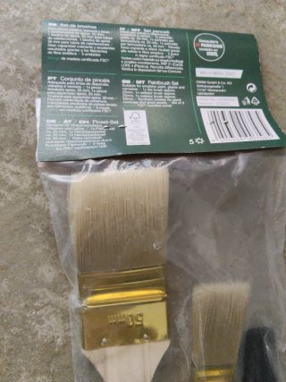 Set 3 brochas pintura plástica, barnices