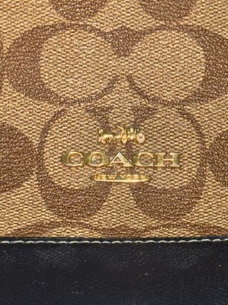 Bolso Coach tipo domo logo lona
