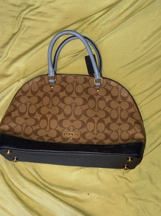Bolso Coach tipo domo logo lona
