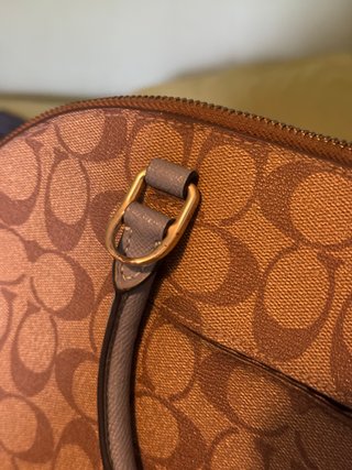 Bolso Coach tipo domo logo lona
