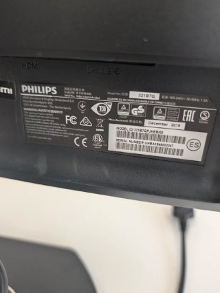 Monitor de ordenador Philips 221B7Q Negro