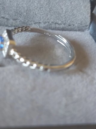Anillo Plata Zafiro Azul