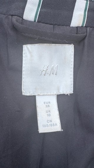 Americana H&M de rayas negra y blanca Talla 38