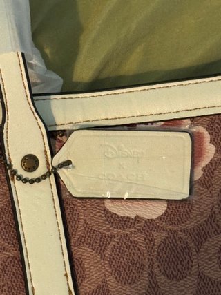 Bolso Tote Disney x Coach Marrón Rosas