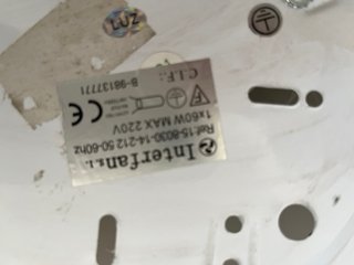 Plafón de cristal translúcido. Dos unidades.