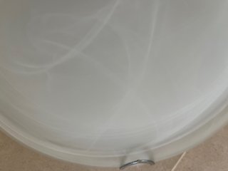 Plafón de cristal translúcido. Dos unidades.
