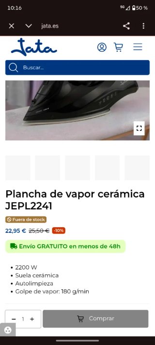 Plancha Jata 2200W Cerámica