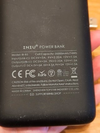 Power bank INIU 20000 mAh