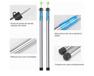Varillas telescópicas para tienda KOMCLUB