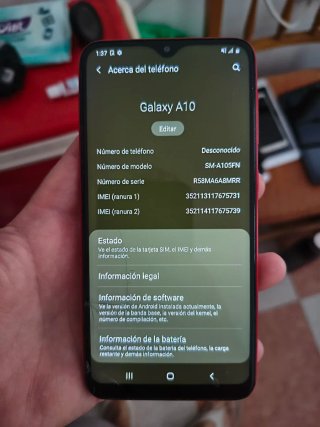Samsung Galaxy A10 Rojo