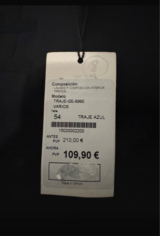 Traje carlo manzioni Negro 2 Piezas Talla L