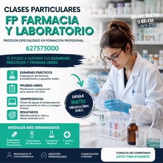 CLASES PARTICULARES FP FARMACIA Y LABORATORIO