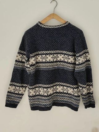 Maglione Vintage Fantasia Nordica Taglia M