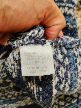 Maglione Vintage Fantasia Nordica Taglia M