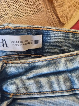Pantalón vaquero Zara skinny azul