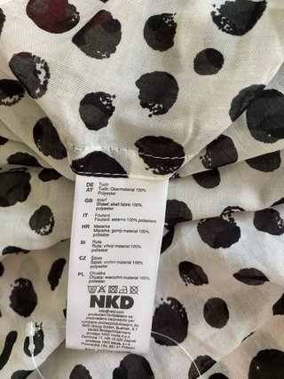 Sciarpa donna pois bianco e nero
