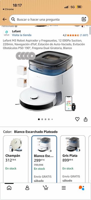 Robot Aspirador Lefant M3 Blanco