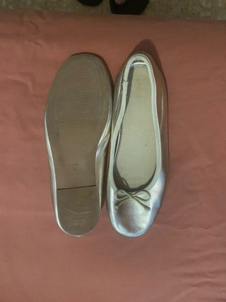 Bailarinas Mango doradas/plateadas