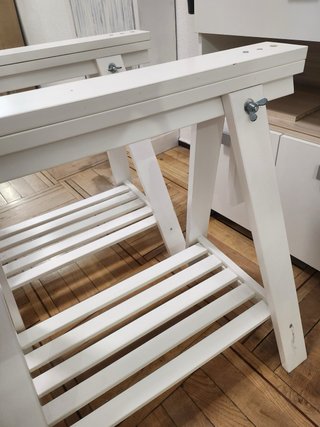 Caballetes blancos Ikea madera maciza (2 uds)