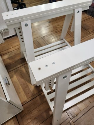 Caballetes blancos Ikea madera maciza (2 uds)