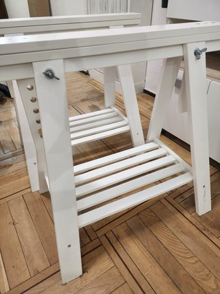 Caballetes blancos Ikea madera maciza (2 uds)