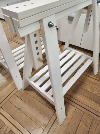Caballetes blancos Ikea madera maciza (2 uds)