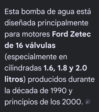 Bomba de agua Ford Zetec