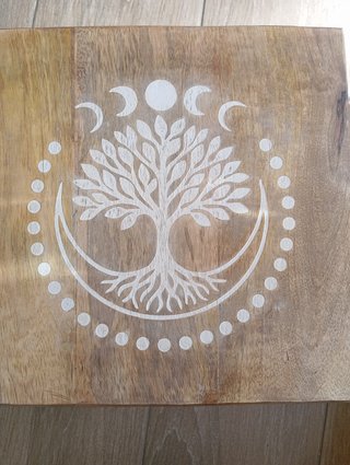 Mesa Altar Árbol Vida y Fases Lunares - 30 cm