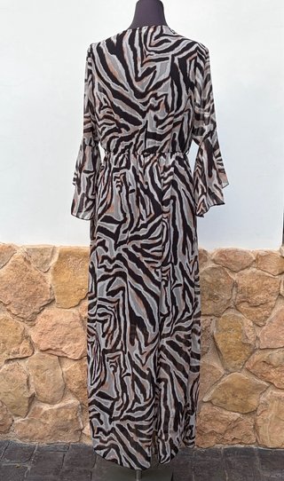 Vestido largo MOCHY estampado cebra