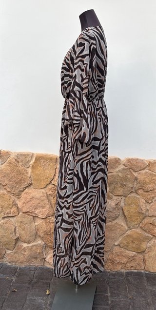 Vestido largo MOCHY estampado cebra