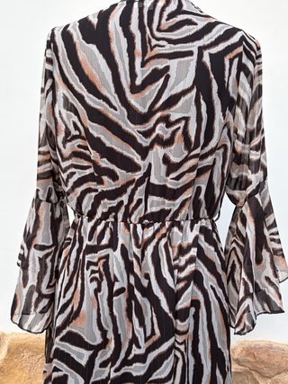 Vestido largo MOCHY estampado cebra