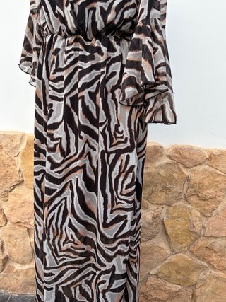 Vestido largo MOCHY estampado cebra