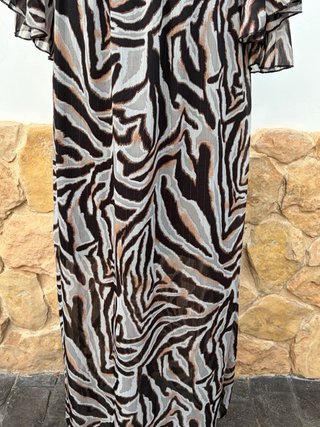 Vestido largo MOCHY estampado cebra
