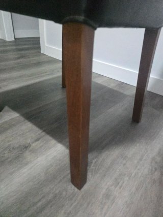4 Sillas Comedor Madera y Piel