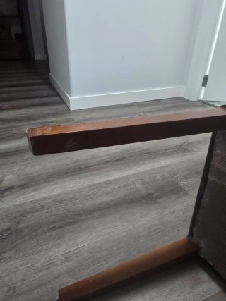 4 Sillas Comedor Madera y Piel