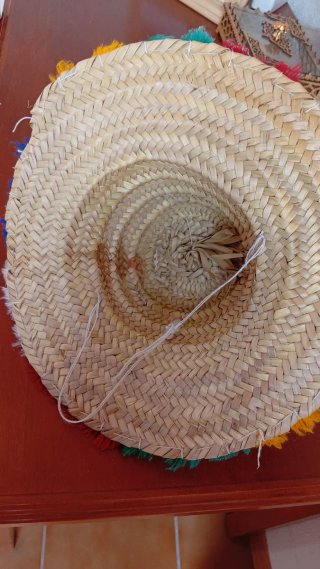 Sombrero de Paja Bereber con Borlas