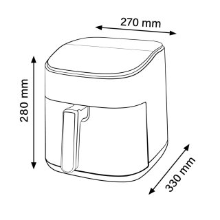 Freidora de Aire Blanca Sara Touch 6,5L