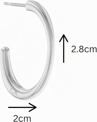 Calvin Klein Pendientes Aro Mujer Plata Nuevos