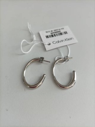 Calvin Klein Pendientes Aro Mujer Plata Nuevos