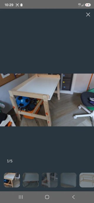Mesa escritorio infantil madera blanca