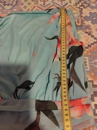 Vestido largo floral azul