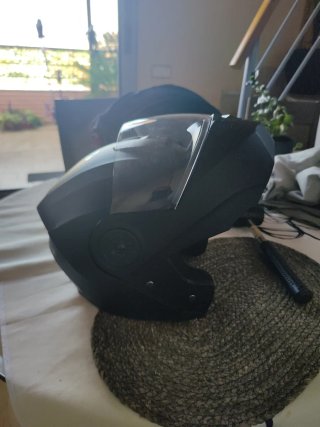 Casco de moto integral negro ORZ helmets talla L