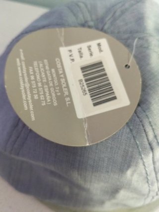 Gorra de pico Costa y Soler talla 58cm