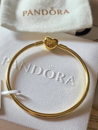 Pulsera Pandora Familia Corazón Oro
