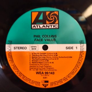 Phil Collins - Face Value LP