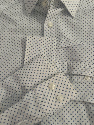 Camisa Hugo Boss Hombre Blanca Estampada