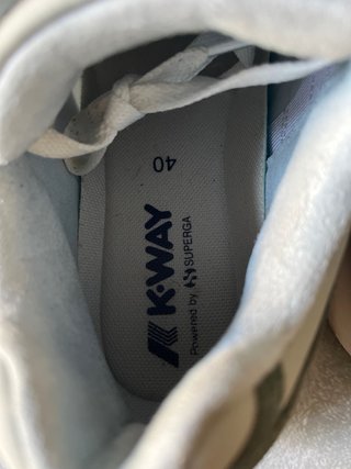 K-Way Sneakers Verdi/Bianche Tg. 40
