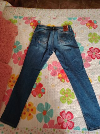Pantalón Vaquero Salsa Push Up Elástico Azul